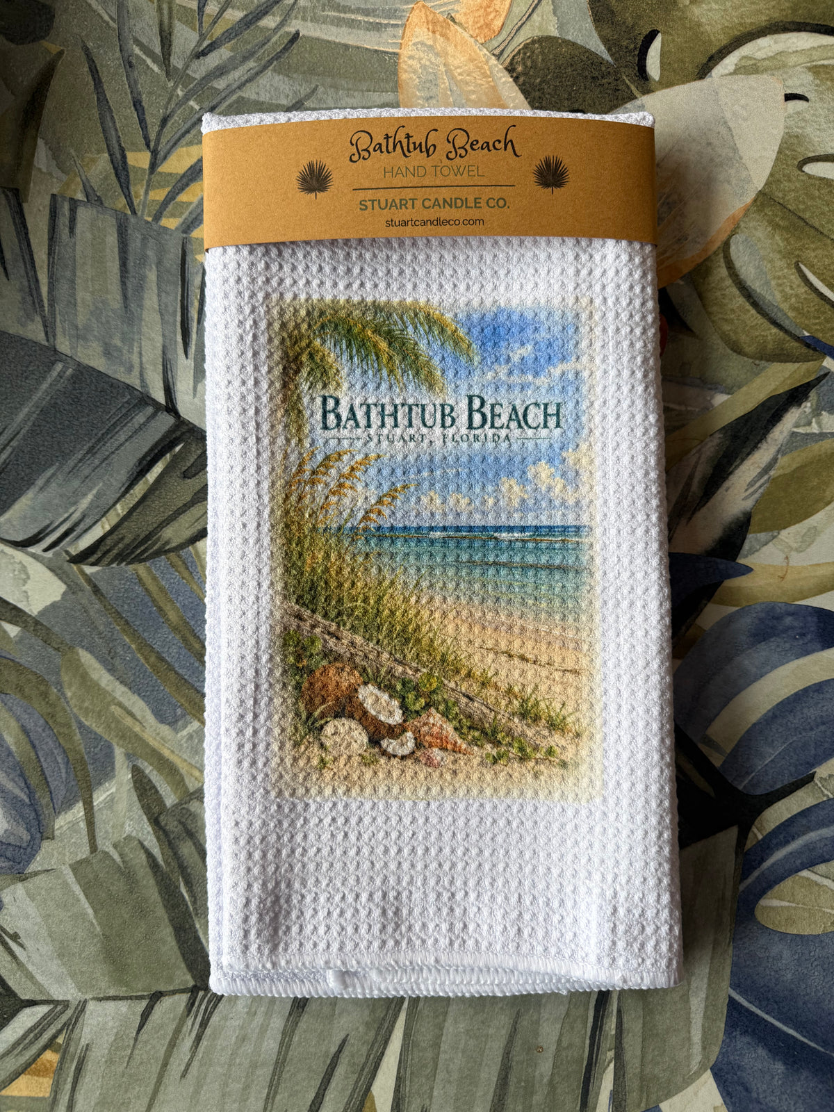 Bathtub Beach hand towel