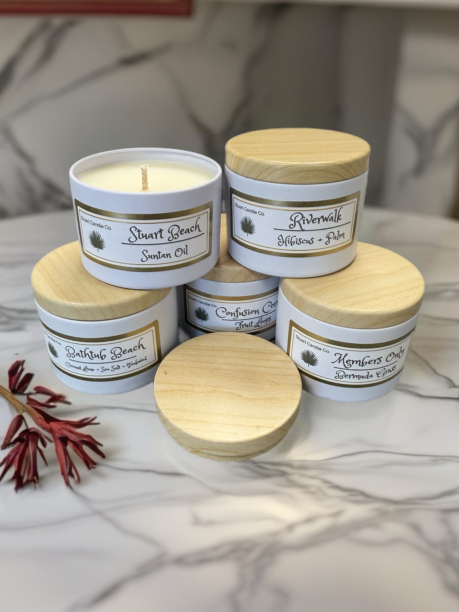 4 oz tin coconut soy candle