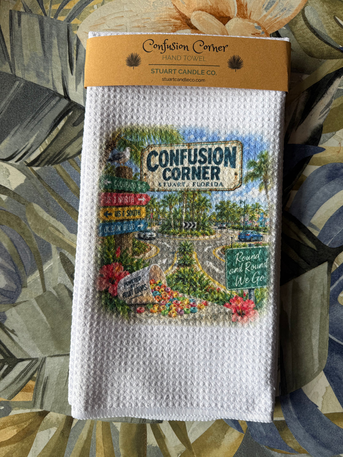 Confusion Corner hand towel